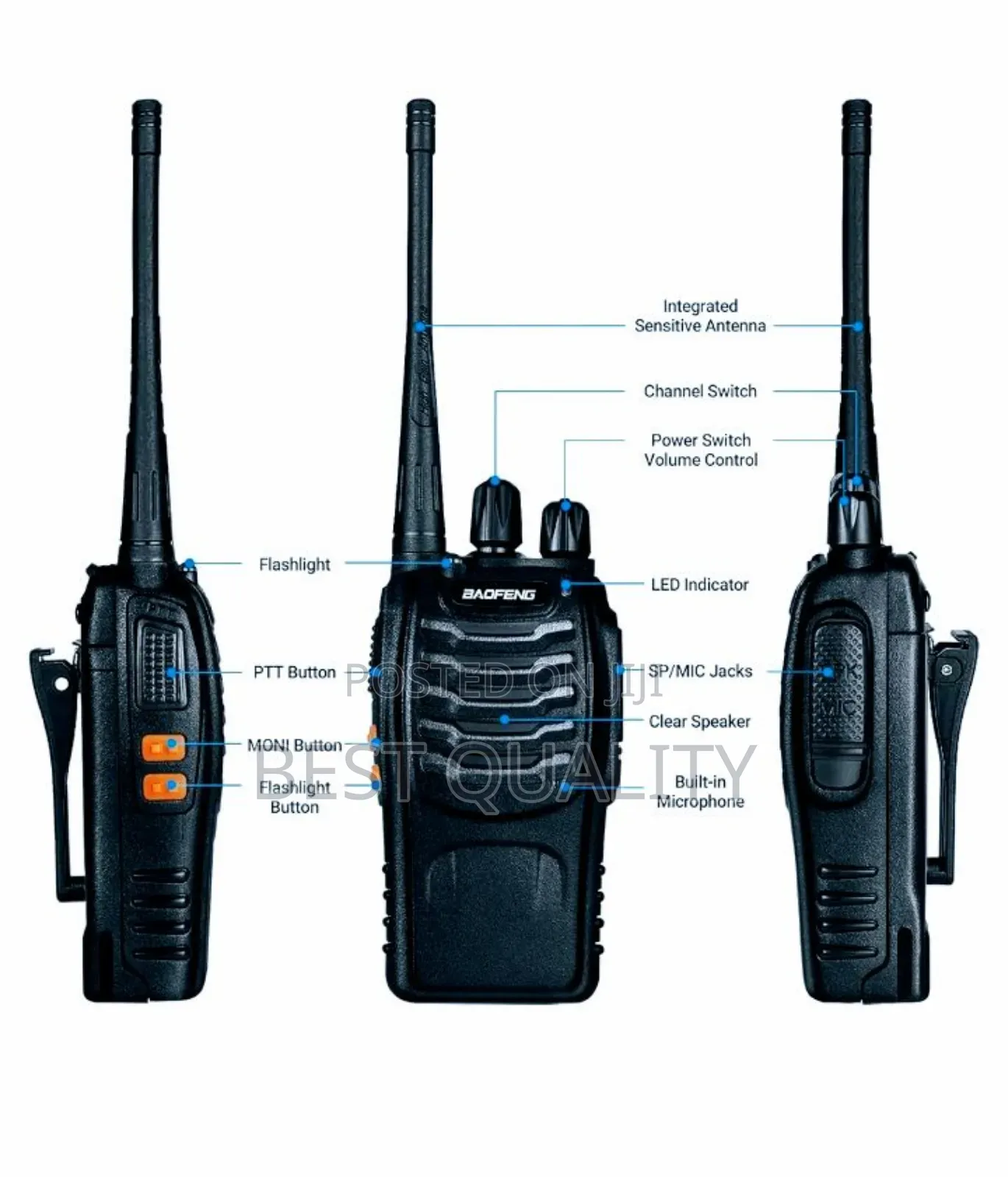 Baofeng Bf-888s Portable Two Way Radio Single Pack