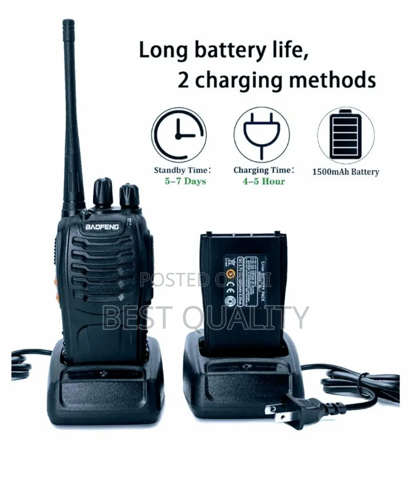 Baofeng Bf-888s Portable Two Way Radio Single Pack
