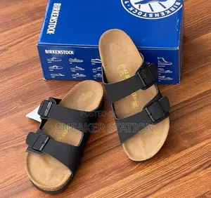 Black Birkenstock Arizona Slides