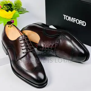 Tom Ford Dark Coffee Men Leather Shoe