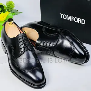 Tomford Black  Coffee Men Leather Shoe