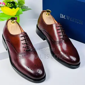 J.M. Weston Brown Men Leather Shoe