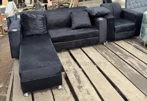 L Shape With Single Sofa + 3 Soft Cushion Pillows(Cash on Delivery)