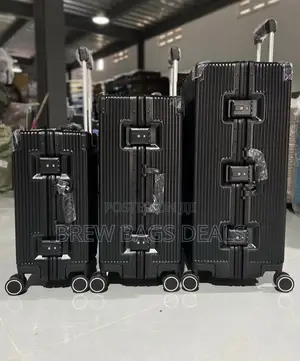 Jony Black 3set Aluminum Purely Locks Trunk Suitcase.