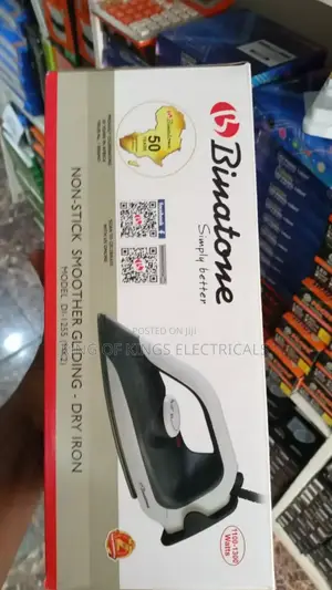 Binatone Di-1255 Dry Iron – Non-Stick, 1100–1300w