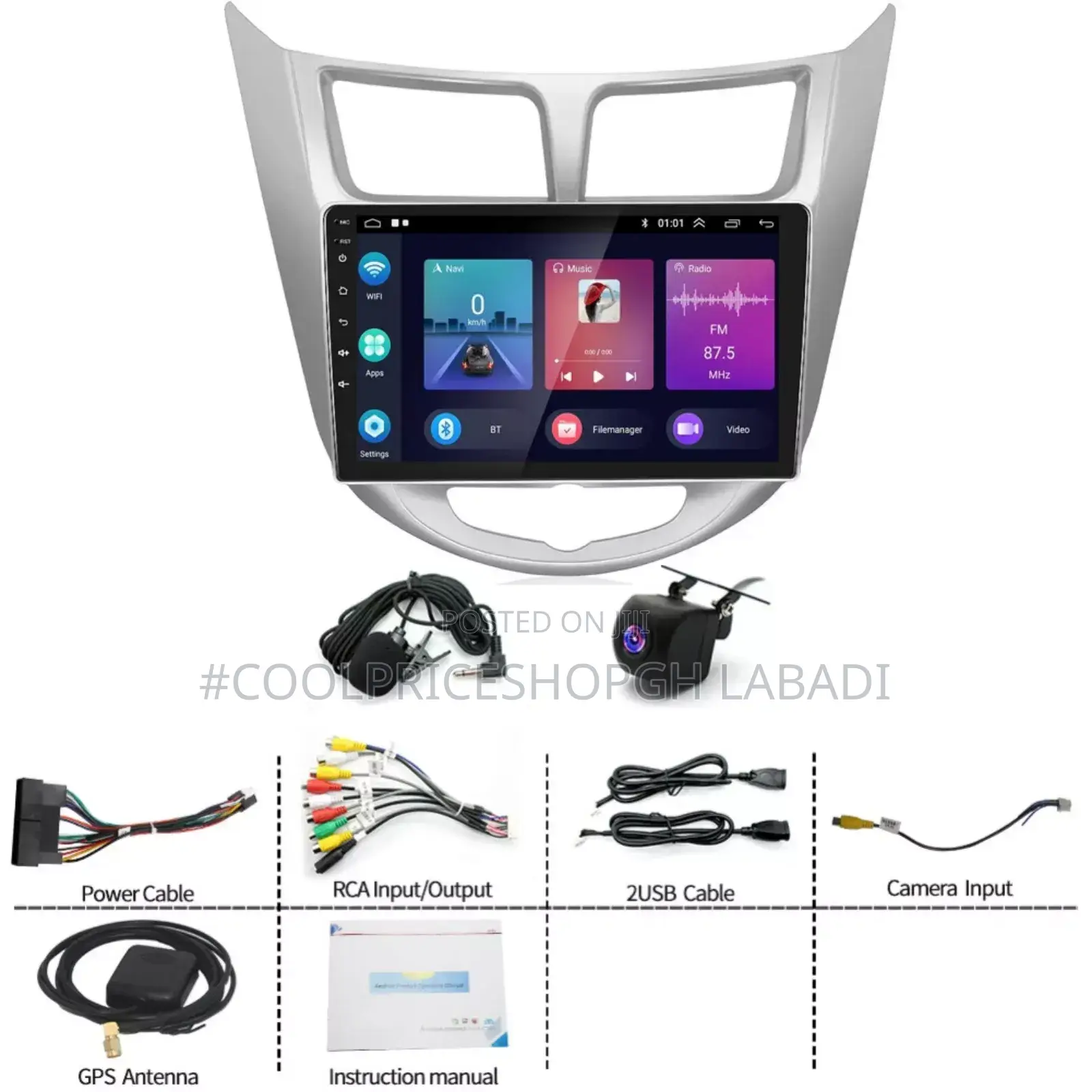 Carplay Car Radio Android Hyundai Accent 2012-2017