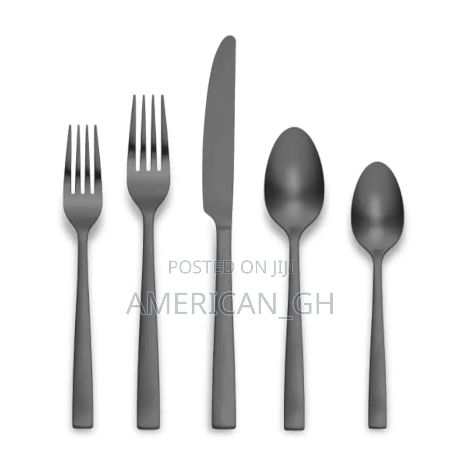 Ornative Flatware Stainless Steel, 20pc Set (Matte Black)