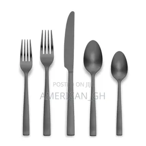 Ornative Flatware Stainless Steel, 20pc Set (Matte Black)