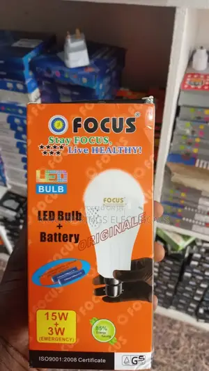 Focus 15w Led Rechargeable Bulb With Emergency Battery Backup
