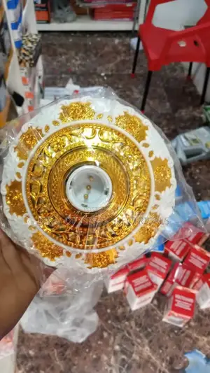 Decorative Ceiling Bulb Holder – Gold White