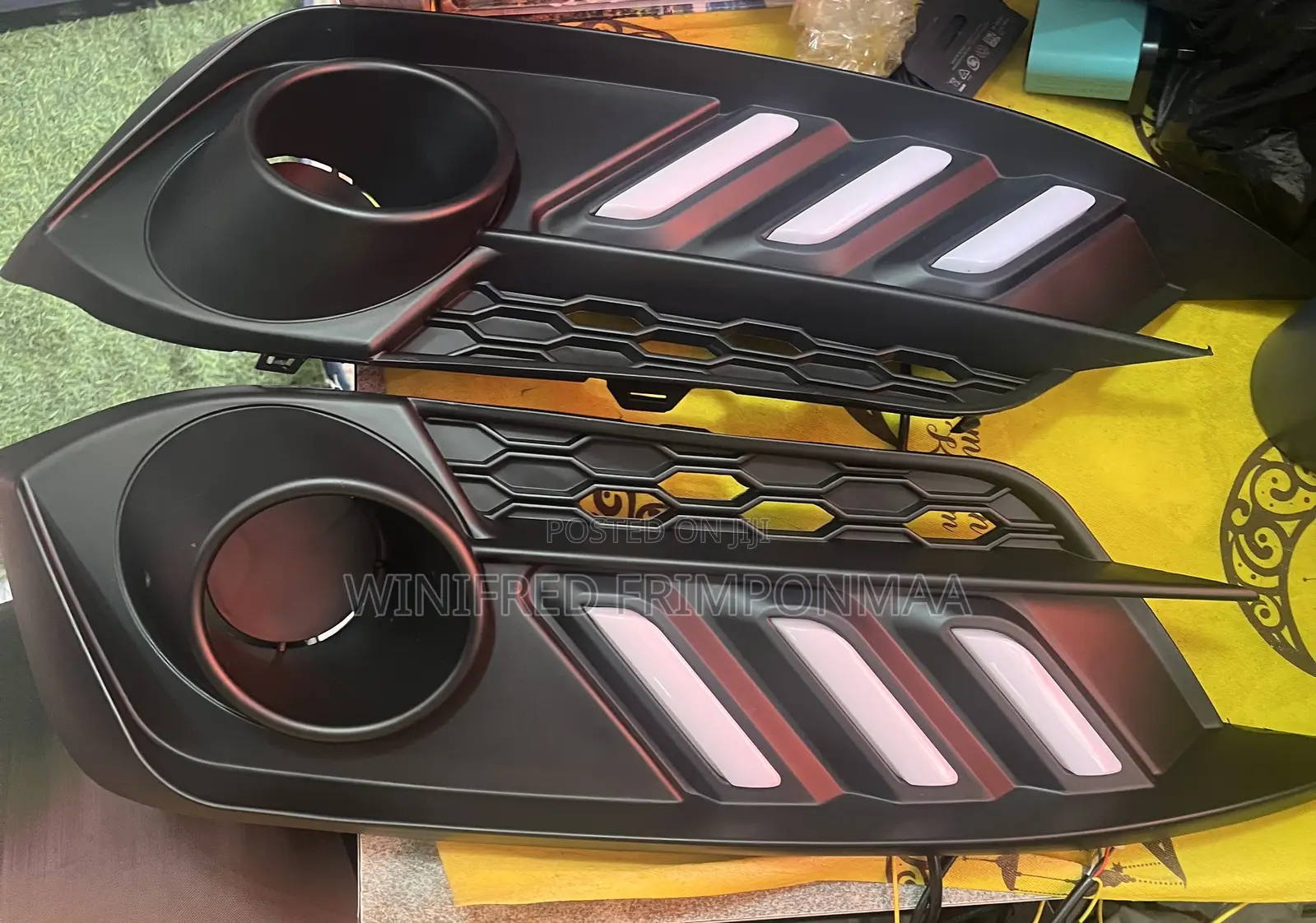 Honda Civic Front Bumper Reflector Fog Light Cover Led