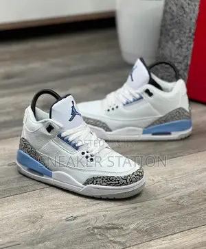 Air Jordan Retro 3 Unc White/ Blue