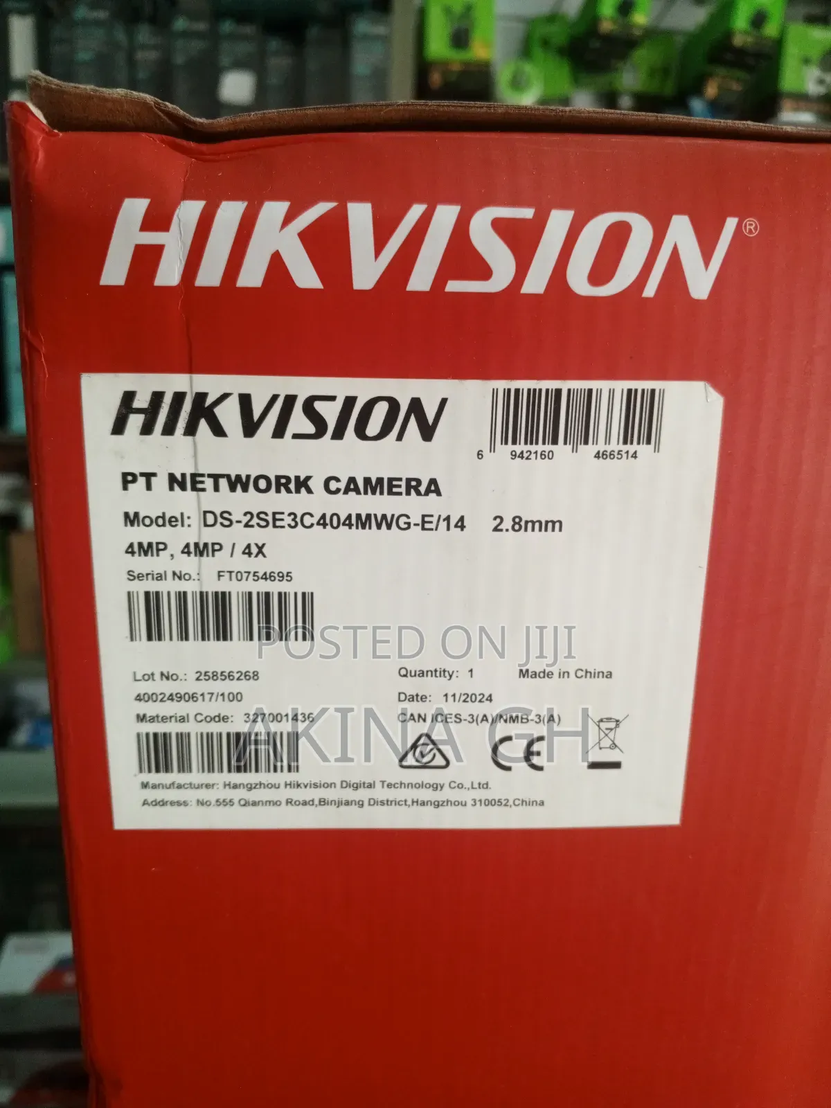 Hikvision 4mp Dual Lens Mini PTZ Poe Camera Ds-2se3c404mwg-E/14