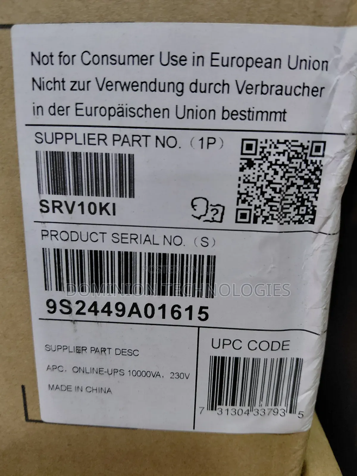 Apc Easy Ups 10kva Srv10ki