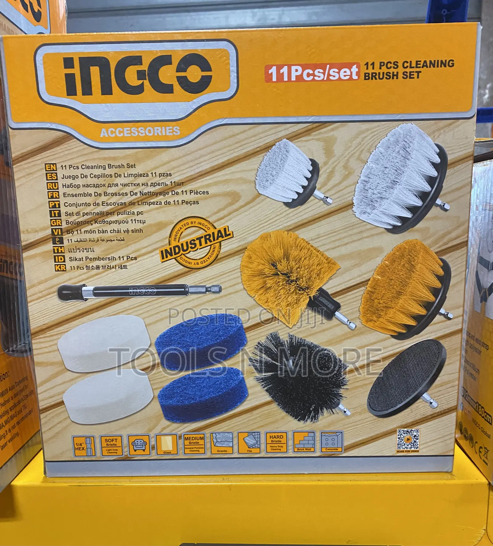 Ingco 11 PCS Cleaning Brush Set