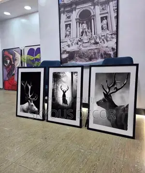 B N W Deer Photo Frame