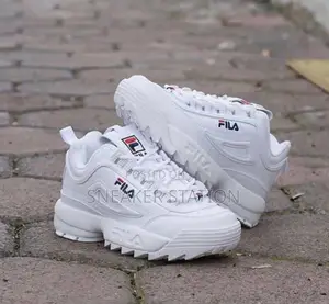 Fila All White Disruptor Sneaker