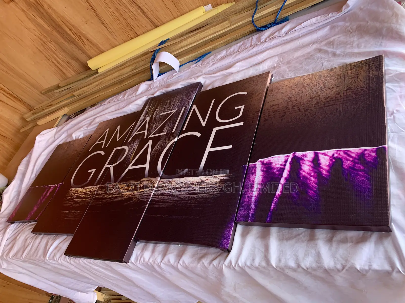 Amazing Grace Purple Canvas Wall Arts 3d Frames Decor