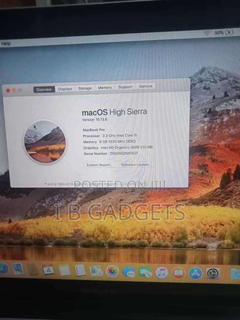 Laptop Apple MacBook Pro 2011 8GB Intel Core i5 SSD 500GB