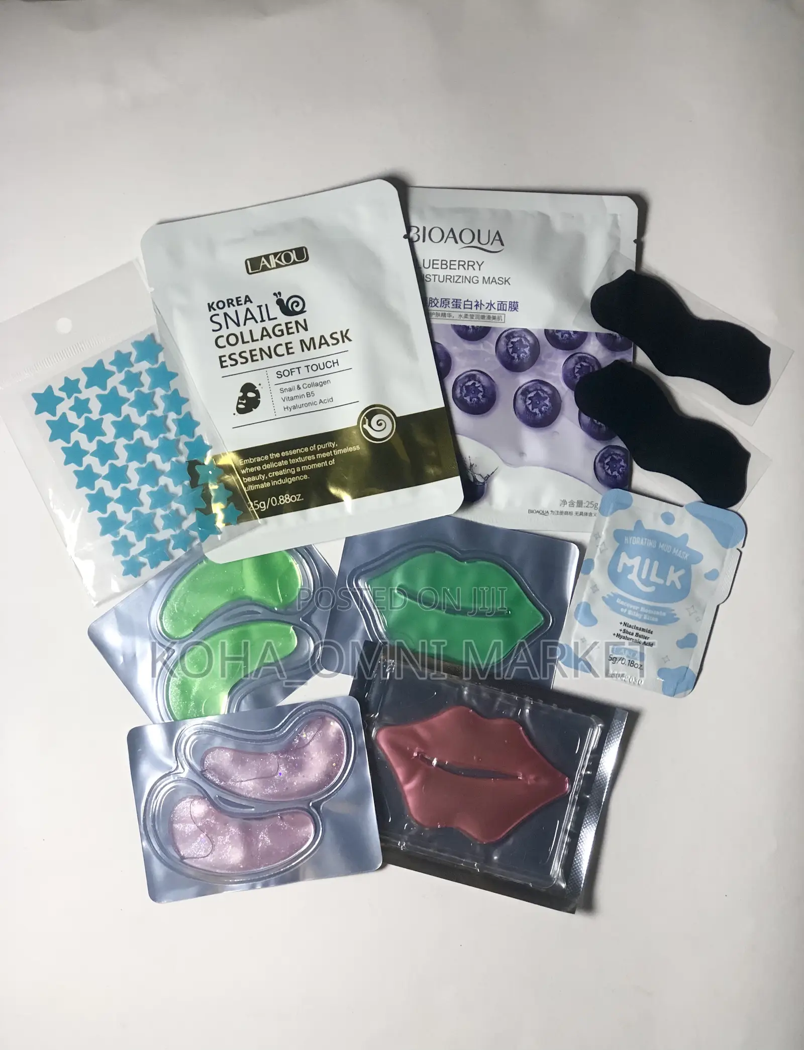 Face Care Set (Sheet Mask, Pimple Patches, Eye/Lip Mask, Nose Strips