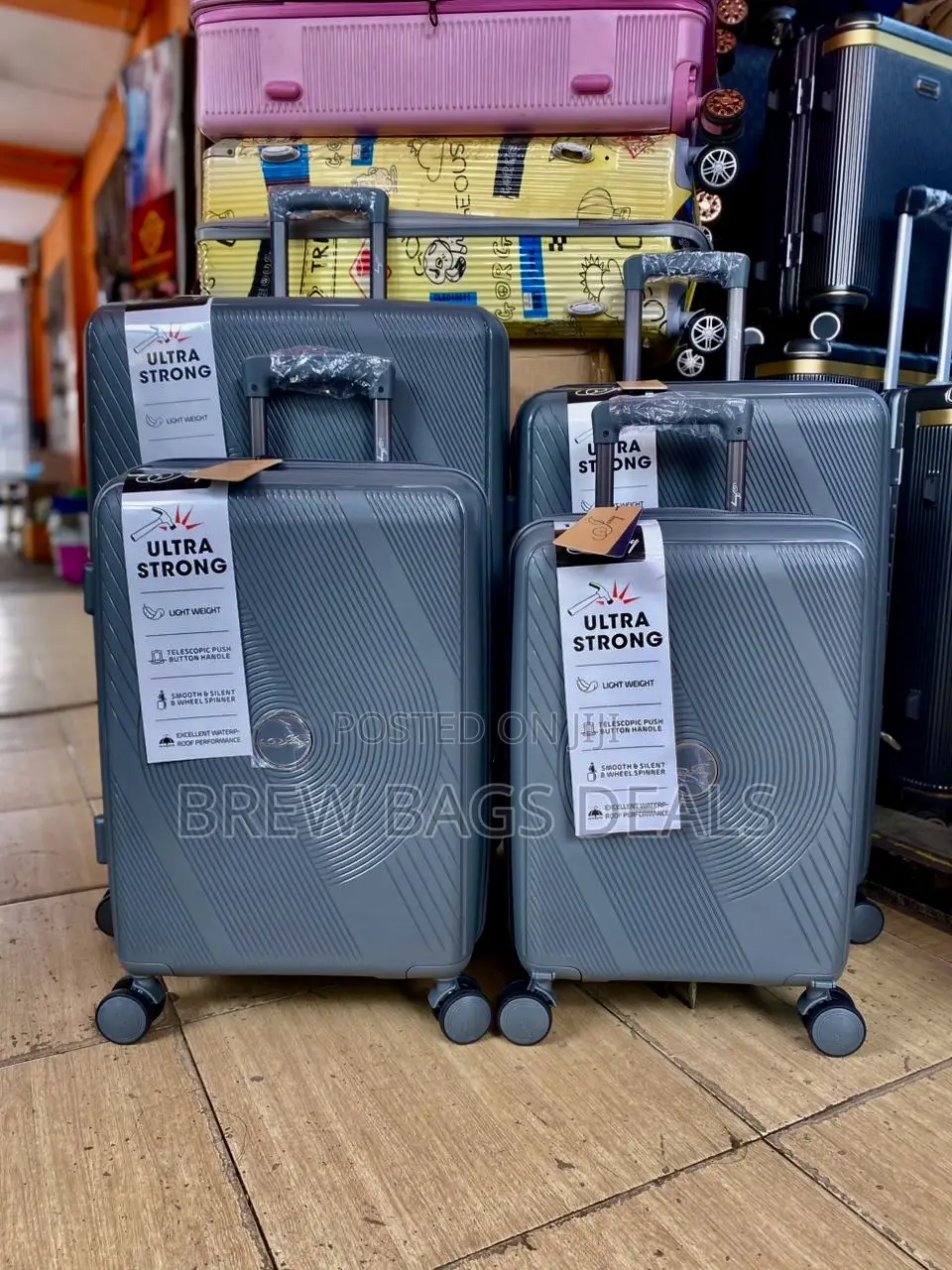Original Ultra Strong 4set Dark Grey Unbreakable Anticrack Bag