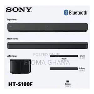 Sony 120 Watts Stereo Soundbar - Ht-s100f (Single Bar)