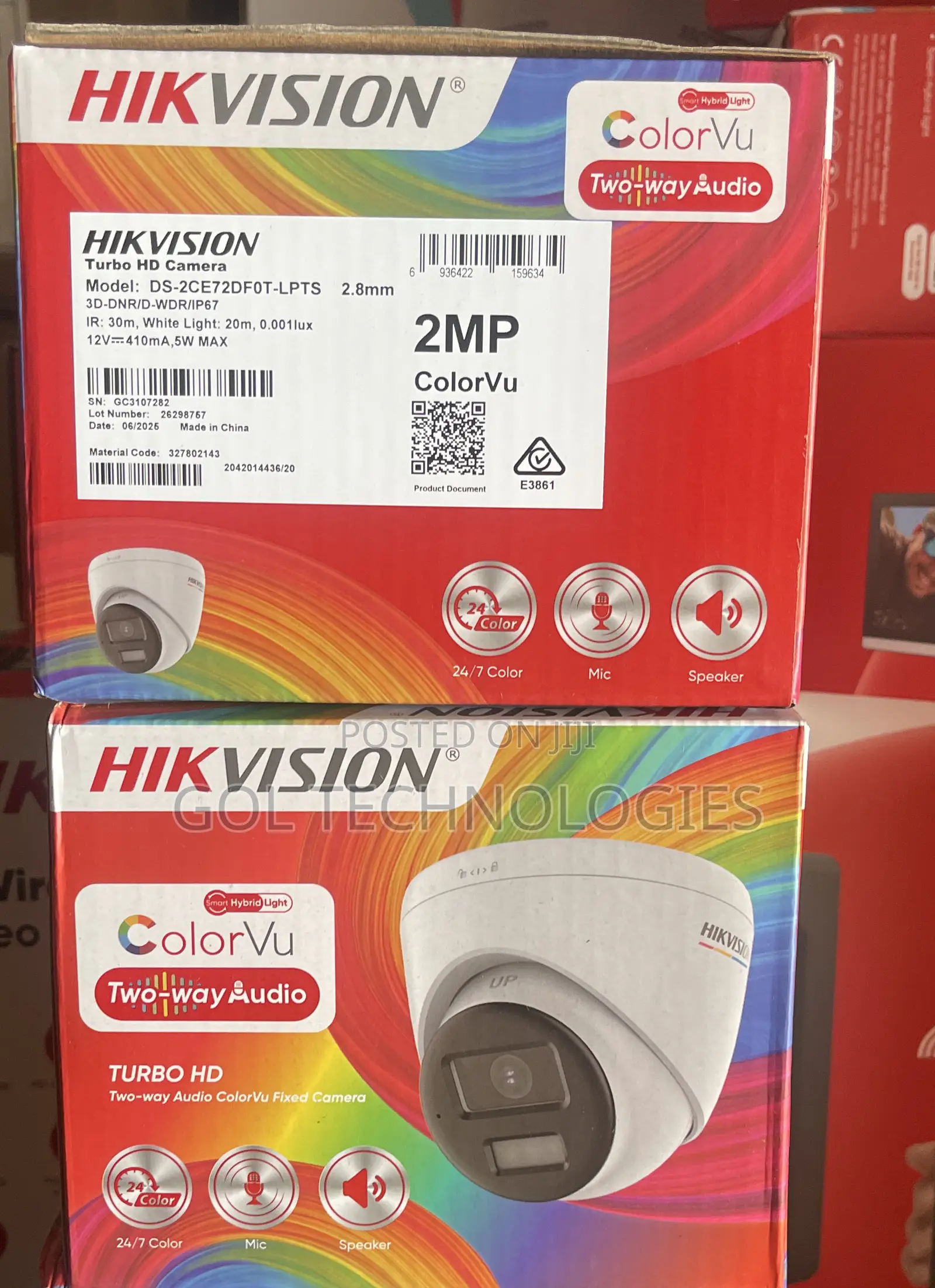 Hikvision Ds-2ce72df0t-LPTS New 2mp Two Way Audio Fixed Turret Camera
