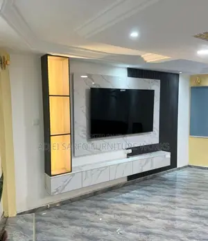 Original Modern Tv Stand With Wall Panels and Tv Board