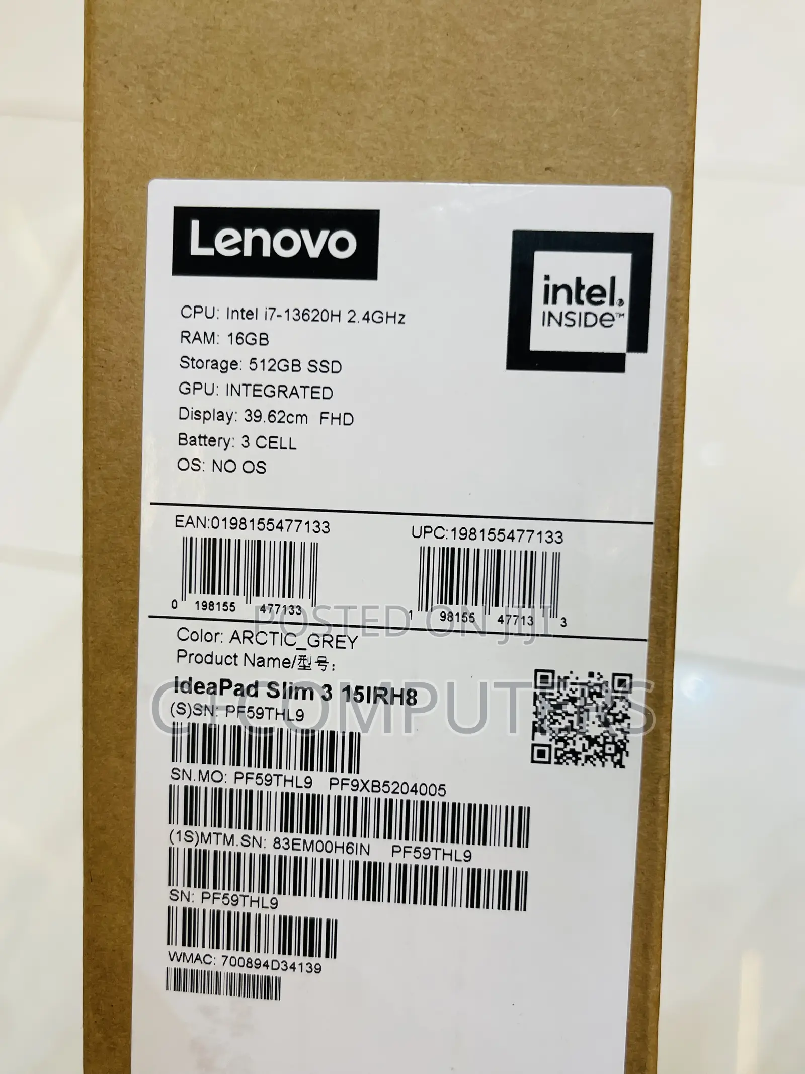 New Laptop Lenovo Ideapad 3 16GB Intel Core i7 SSD 512GB
