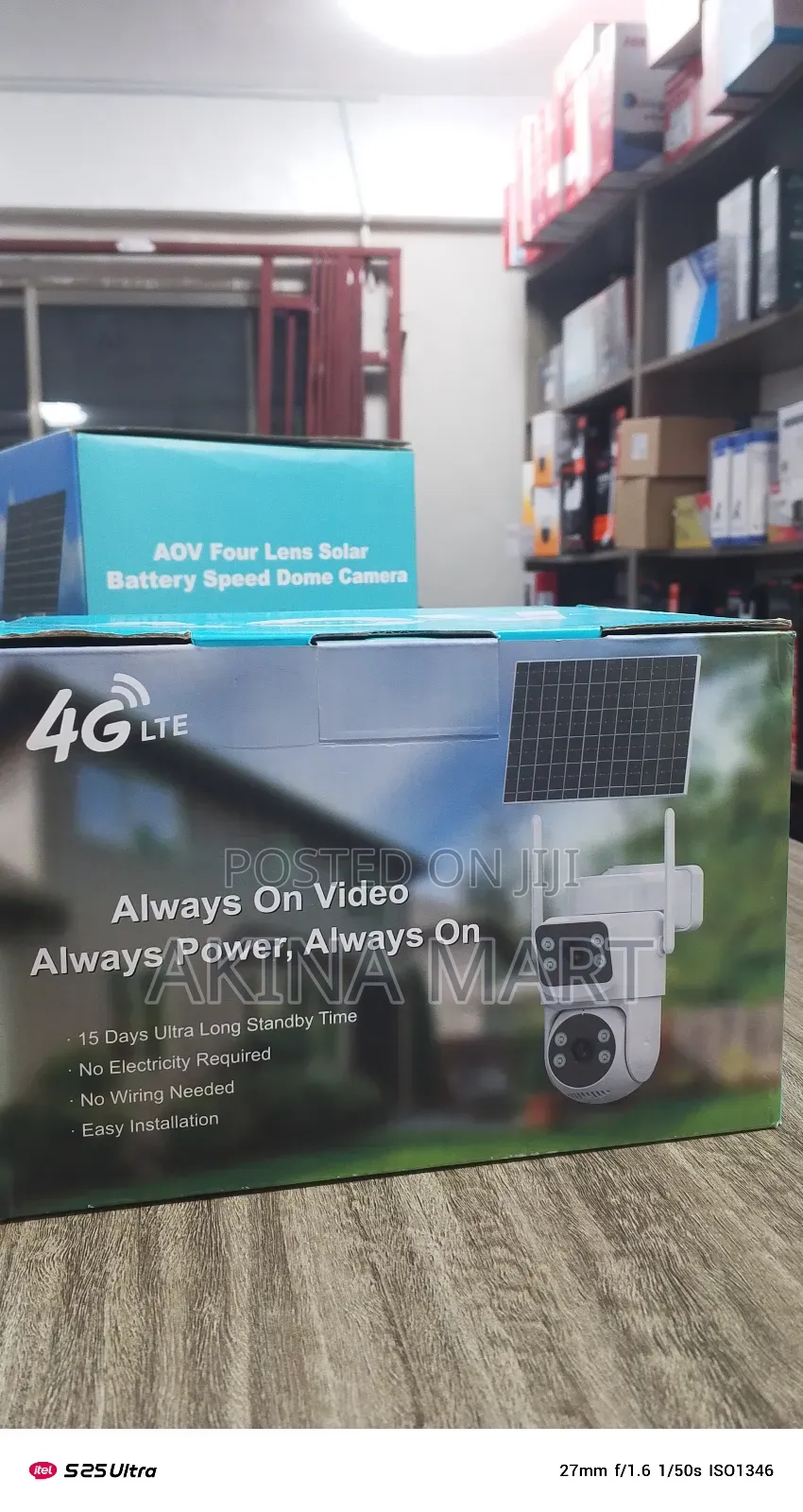 4g Dual Lens Solar Camera With Battery Aov