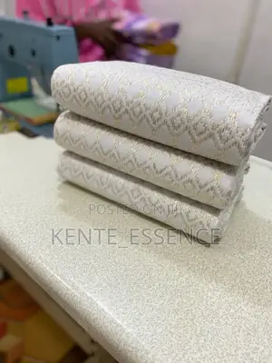 White Bonwire Kente Available in 6 Yards