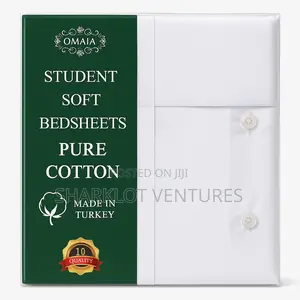 Cotton Student's Bedsheet With 1 Pillow Case-White
