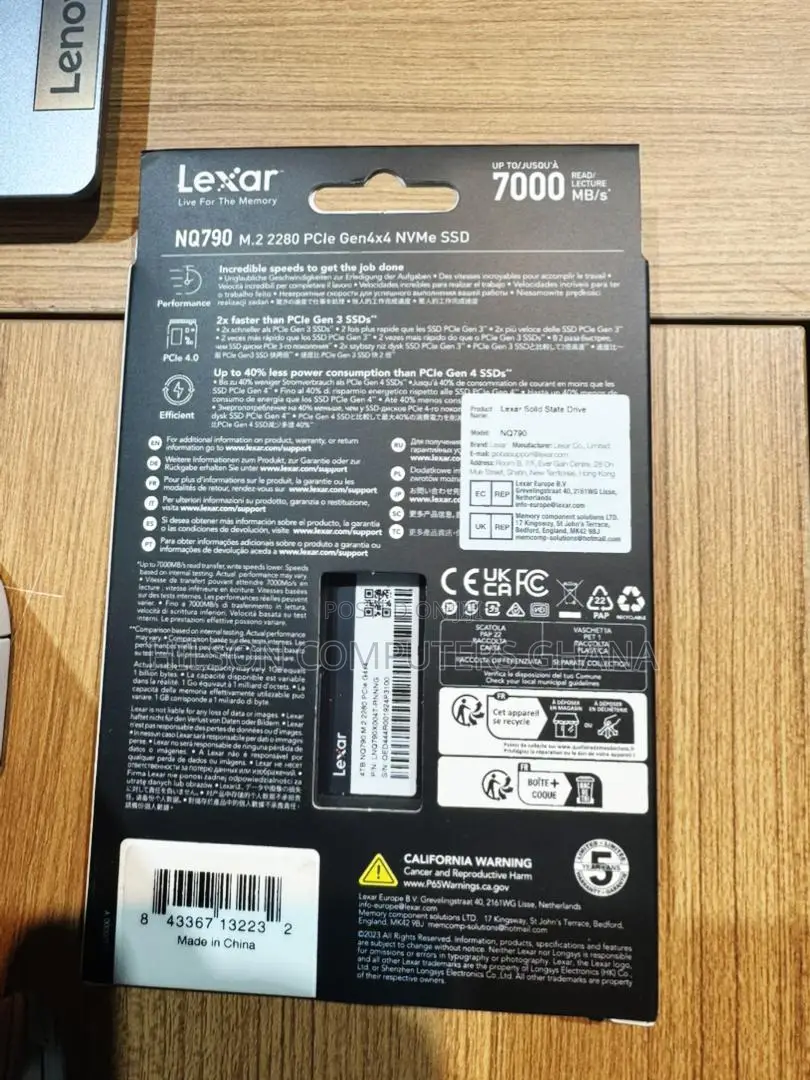 Lexar Nm790 4tb Pcie Gen4 Nvme M.2 2280 Internal SSD
