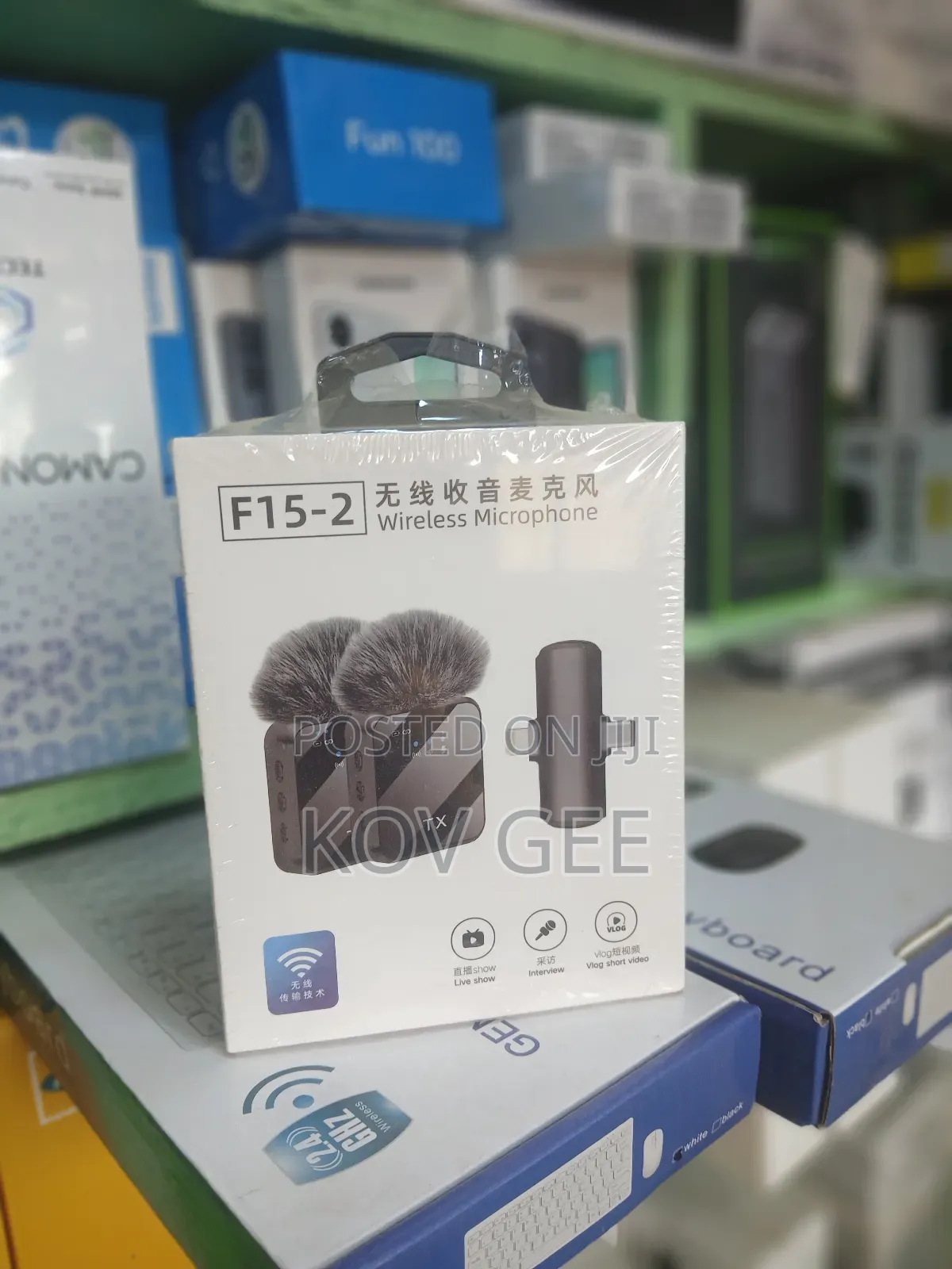 Microphone 2in1 Wireless Lavalier F15-2 Usb Type C + I Phone