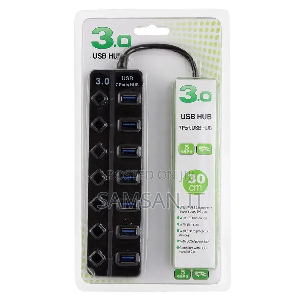 7 Ports 3.0 Usb Hub With Switches