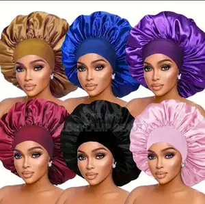 Satin Silk Bonnet Hair Cap For Sleeping - Adjustable, Multi-color