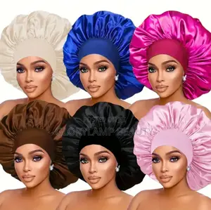 Satin Silk Bonnet Hair Cap For Sleeping - Adjustable, Multi-color