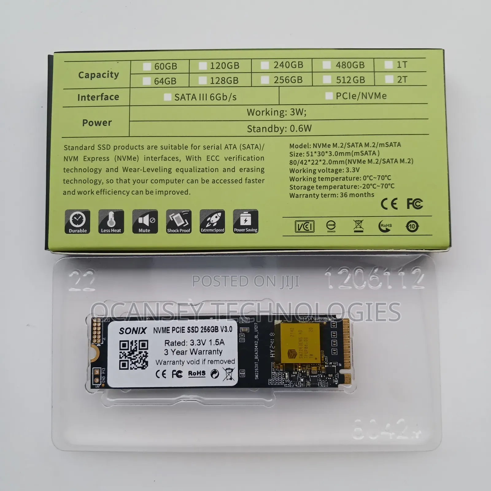 Original High-Quality M.2 256gb SSD Nvme Pcie V3.0