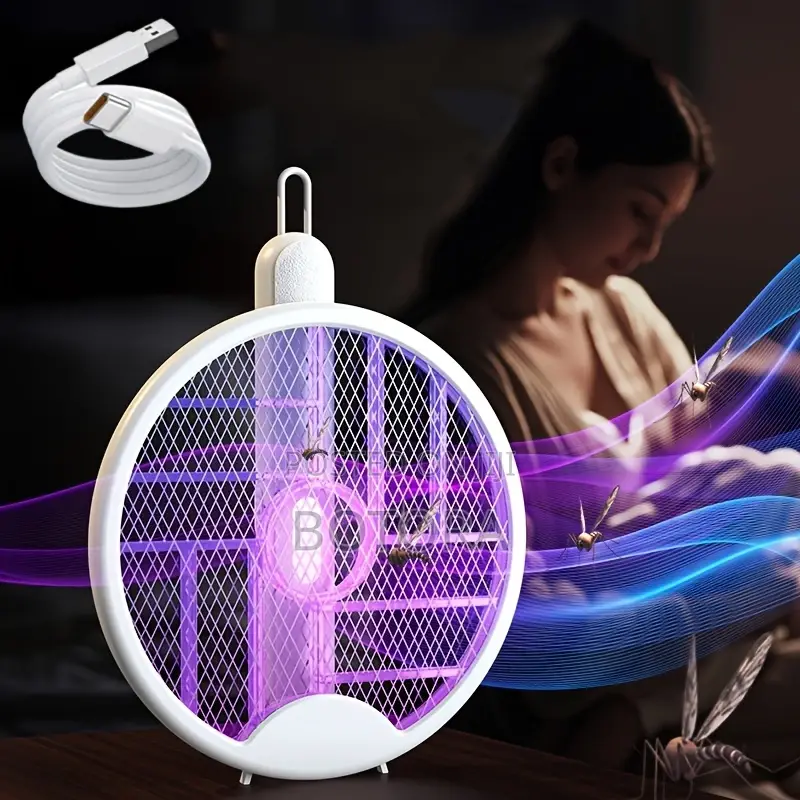 3-in-1 Foldable Electric Mosquito Swatter
