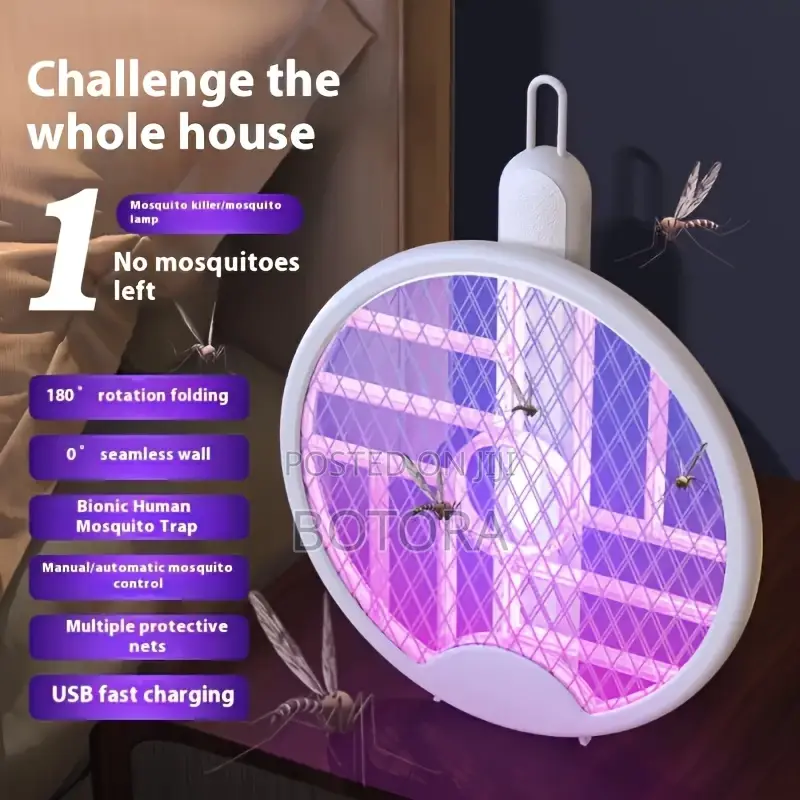3-in-1 Foldable Electric Mosquito Swatter