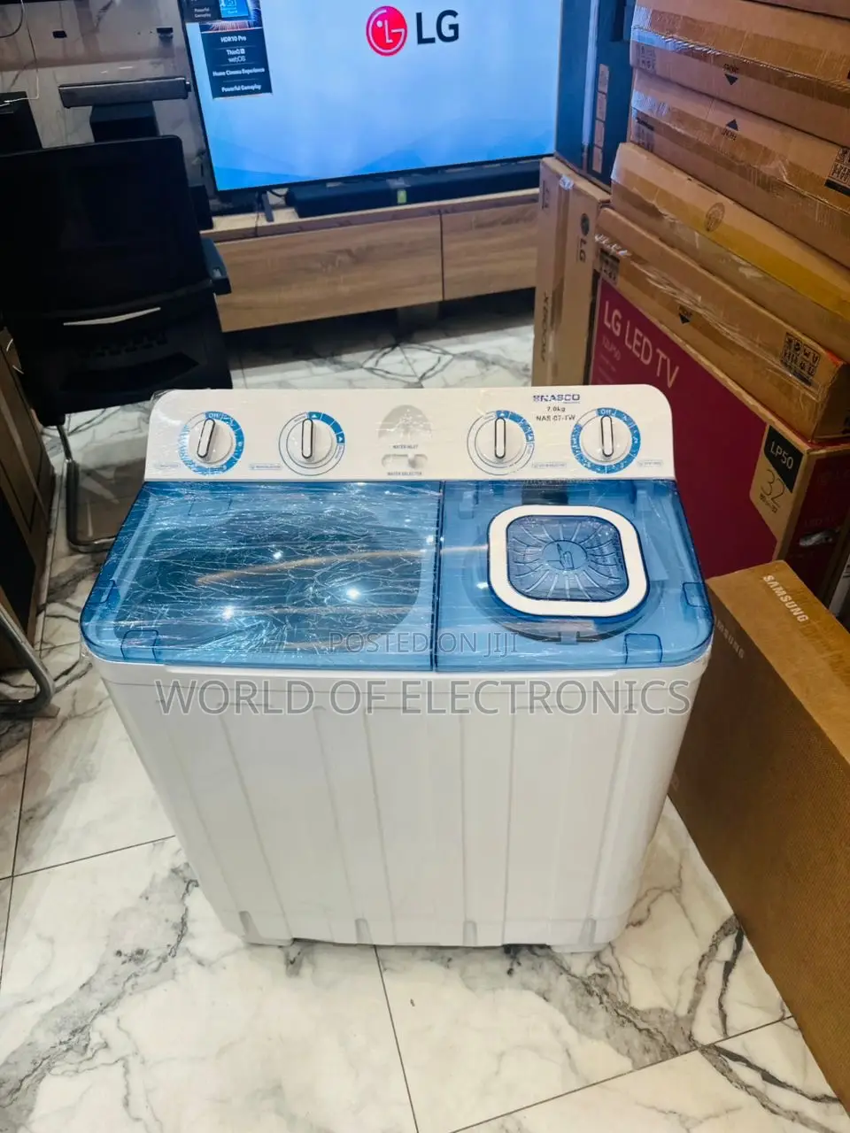 Durable and Resistant to Corrosion Electric Washing Machine Nasco 7kg