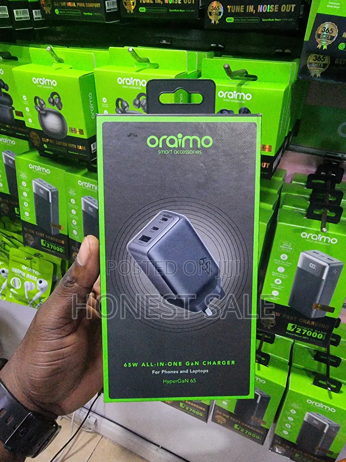 Oraimo Hypergan 65 65w Gan Wall Charger Kit With 100w Cc Cable