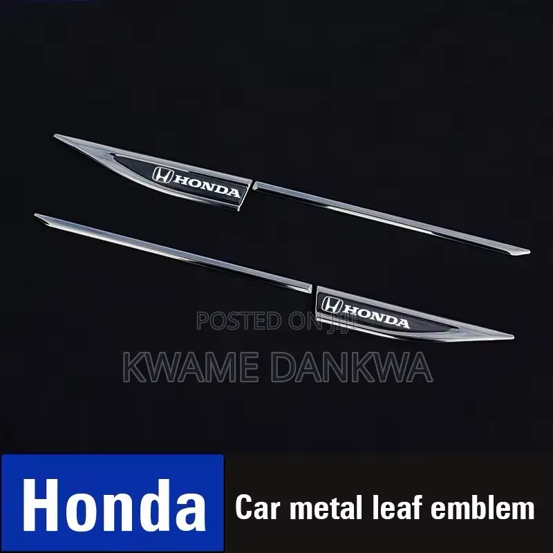 2 Pcs Metal Car Fender Decoration Stickers With Car Model Logo.