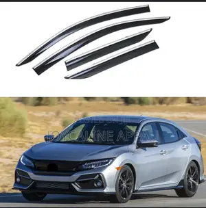 Original Honda Civic 2016 to 2020 Window Door Visor/Rain Guard Chrome