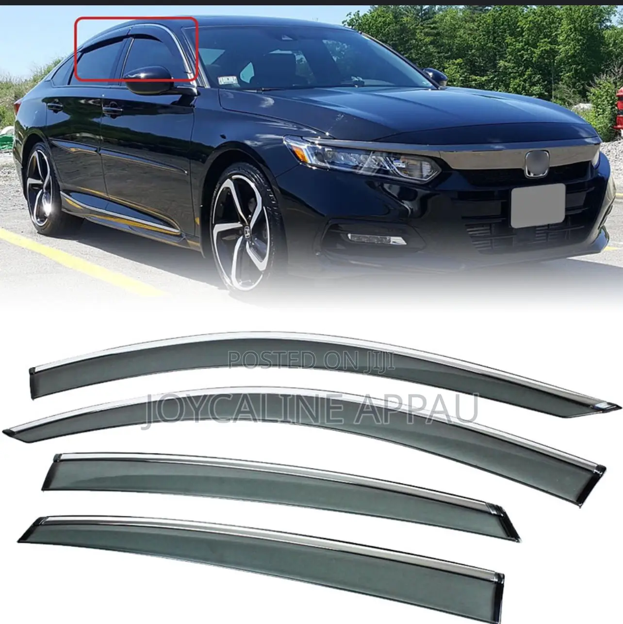 Honda Accord 2018 to 2022 Window Door Visor/Guard Chrome