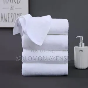 White Cotton Towels Available in 2 Different Sizes