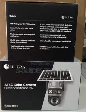 Ultra Ai Dual-Lens Wifi Solar Camera 6mp, Ultra Wi-Fi Solar PTZ Camera