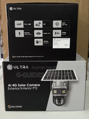 Ultra Ai Dual-Lens Wifi Solar Camera 6mp, Ultra Wi-Fi Solar PTZ Camera