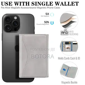 Magsafe Leather Card Holder Wallet Stand