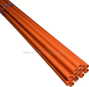 Heavy-Duty Focus Orange PVC Conduit Pipe–Electrical Wiring Protection